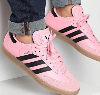 Adidas Lionel Messi x Samba Light Pink Black JP7844 Men's Sneakers Shoes Sz 10.5