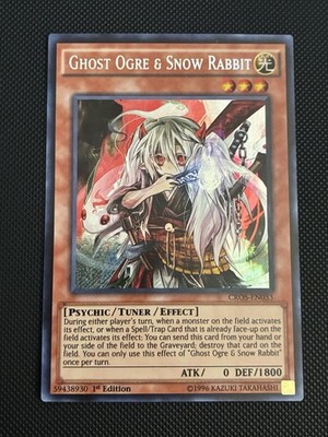 Yugioh! Ghost Ogre & Snow Rabbit CROS-EN033 Secret Rare 1st Edition OG Print NM