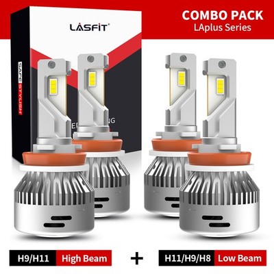 LASFIT H11 H9 Led Headlight Bulbs 60W for Chevrolet Silverado 2500 HD 2020-2026