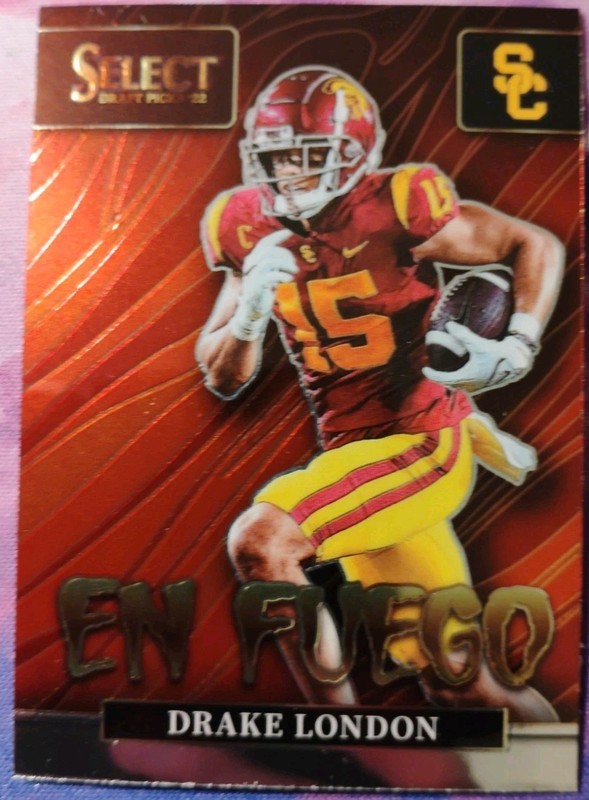 2022 Panini Select Draft Picks - En Fuego Drake London #EN-DL (RC)