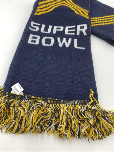 SUPER BOWL XLVIII (48) Sciarpa in maglia acrilica double face viola e oro - Foto 2 di 10