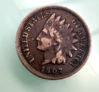 HIGHER GRADE 1907 INDIAN HEAD CENT-  DETAILED,  LIBERTY