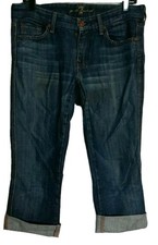 7 For All Mankind Low Rise Cuffed Jean Capris...