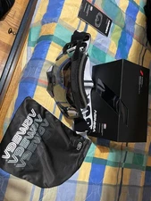 100% Armega goggles black frame clear visor