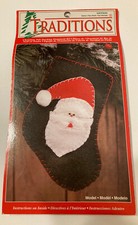 Vintage Traditions Felt Christmas Ornament Kit - Santa New in Package.