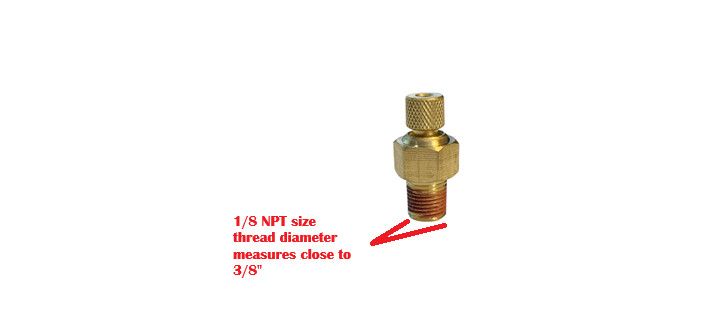 American Made 1/8 NPT Compressor Tank Petcock Drain Valve (1 Year Warranty)