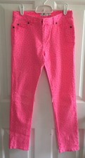 Vineyard Vines Girls Whale Pink Pants Size 12 Cotton Spandex Blend Stretch