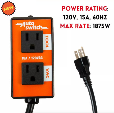 Automatic Vacuum Switch for Power Tool Dust Collection Miter Saw Router Shop VAC