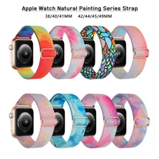 Colorful Nylon Sport Loop Band for Apple Watch 11 10 9 8 7 6 SE 44/41/45/46/49mm