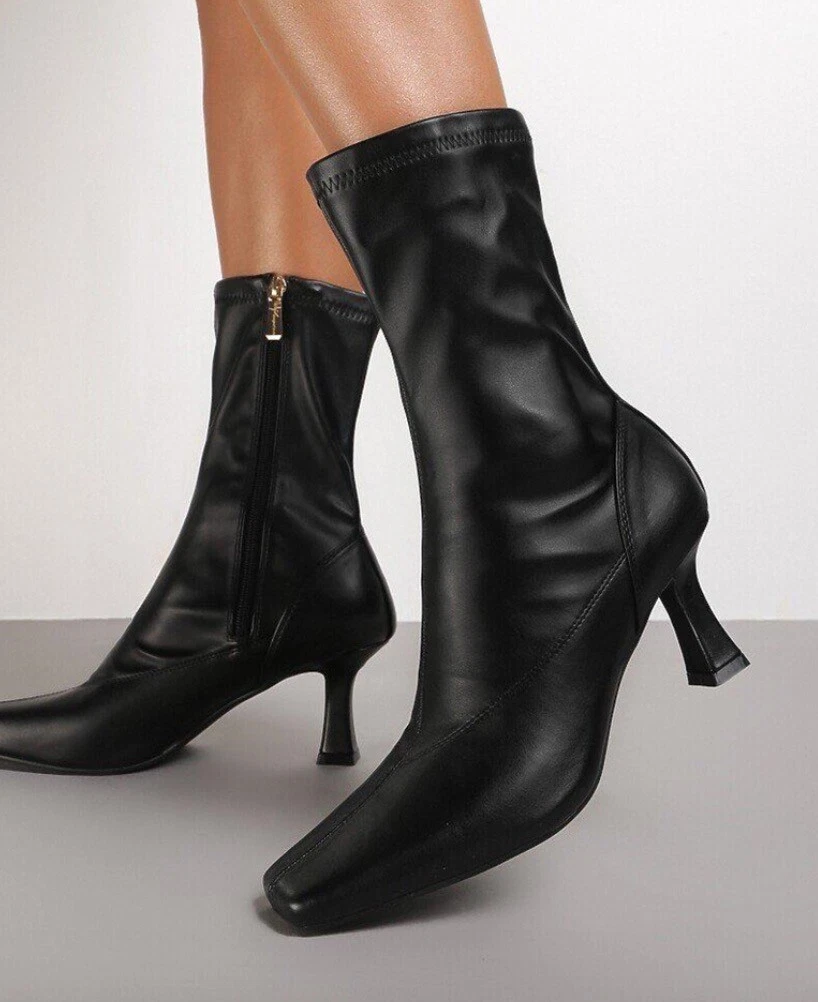 Low ankle boots with deals heel