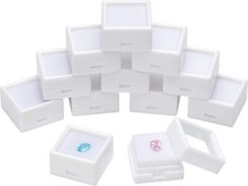 Gemstone Box Jewelry Box for Gemstone  Diamond 3 3 cm White Display Box 100Pc 