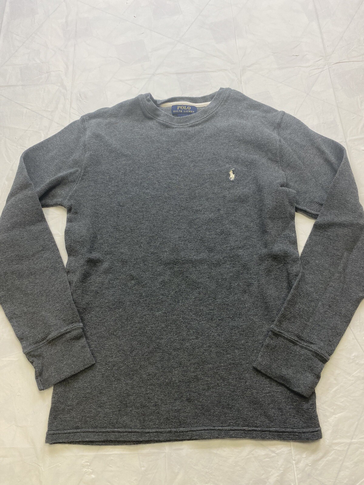 Polo Ralph Lauren uomo piccola grigia bianca pony cotone termico casual adulto