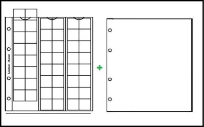 10-Lindner-K6W-carat-coin sleeves-K6W-coin sheets-48x-22-mm-+-white-ZWL