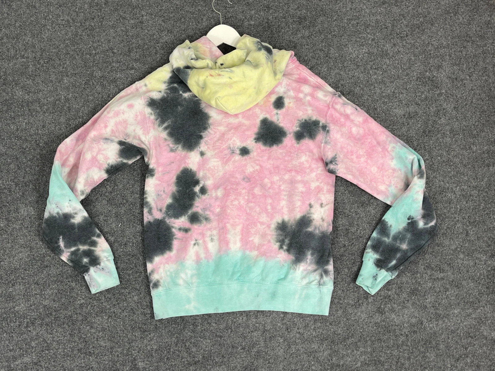 VETEMENTS Artist Union Abbigliamento Felpa con Cappuccio Donna Piccola Tie Dye Splash Color Block N159
