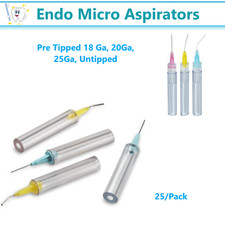 Endo Micro Aspirators / Needle Tip HVE Aspirator - Blue 25 Ga., Pink 18 Ga, 25PK