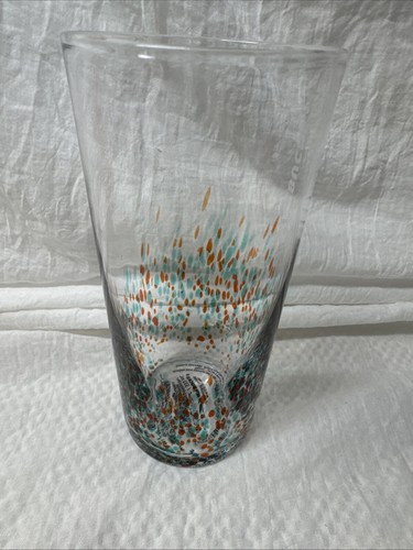 Starbucks 18oz Glass Blue Orange Speckled Tumbler (NO LID OR Straw) - Picture 3 of 9