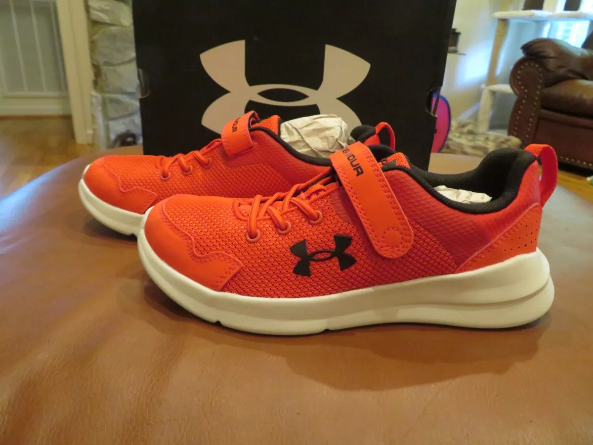 Boys red under armour shoes deals