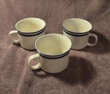 Japan Stoneware Mariner Blue Elegance II Collection Lot of 3 Cups / Mugs