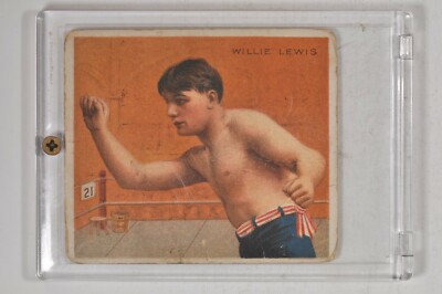 mecca cigarettes boxing cards 1910 Mecca Cigarettes Willie Lewis Boxing Card K12500