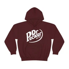 DR. PECKER EST. 1969 DR. PEPPER PARODY FUNNY Hooded Hoodie Sweatshirt Sweater