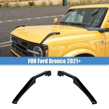 2x Engine Hood Hinge Expansion Rack Cover Trim for Ford Bronco 2021+ Black Parts