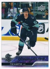 2023-24 UPPER DECK YOUNG GUNS CLEAR CUT TYE KARTYE ROOKIE SEATTLE KRAKEN #465