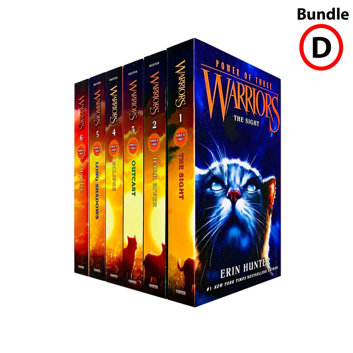 Warrior Cats Series Erin Hunter Books Set Pack Prophecies Begin