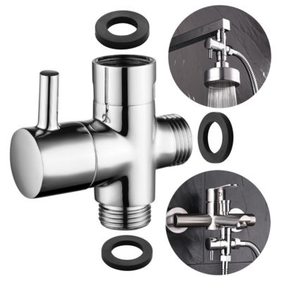 G1/2'' Bath Shower Diverter Valve 3 Way Valve For T-adapter Handheld Sprayer Tap 