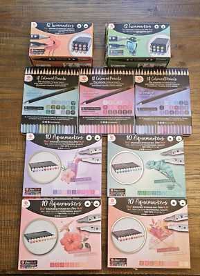 Lot of (9) Boxes Deco Time Coloured Pencils Aqua Markers & Twinmarkers NEW