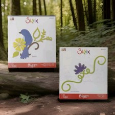 2 SIZZIX BIGZ DIES. NEW, Flower And Vines, Bird and Leaves