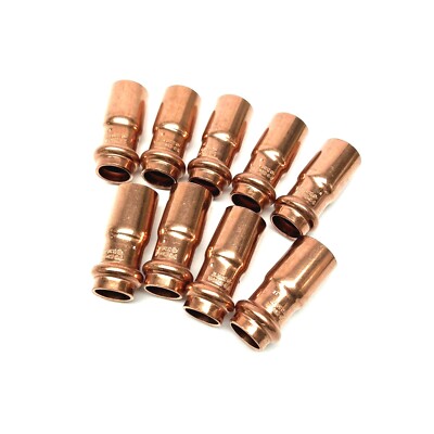 LOT OF 9 JW PRESS 50129 COPPER REDUCER FTGXP 3/4''X1/2''
