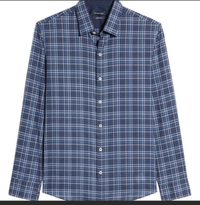 Zachary Prell  Button Down Shirt XL NWT Retail $198 Dormer Lightweight