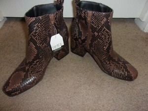 multicolor snakeskin booties