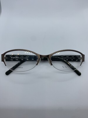 NEW VANNI OCCHIALI V643 A737 PLASTIC 52/18/135MM GOLD & DARK GREEN