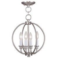 Livex Lighting 4664 91 Milania 4 Light Convertible Hanging Lantern Ceiling... Livex Lighting 4664 91 Milania 4 Light Convertible Hanging Lantern Ceiling...