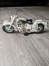 Bandai Motorcycle WHITE BMW 500 Friction Tin Toy Japan Rare 