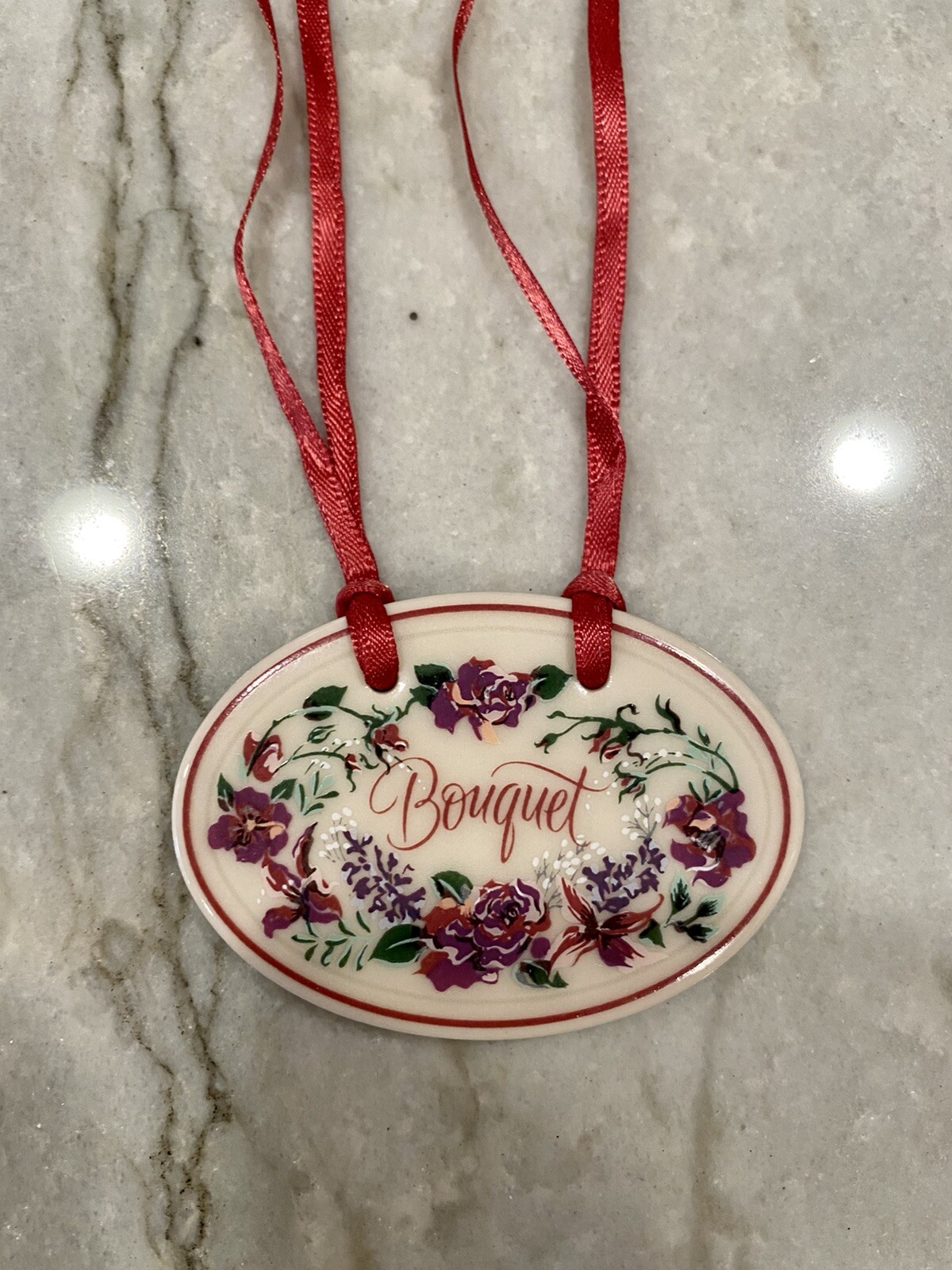 LONGABERGER Pottery TIE-ON "Bouquet" - Made In The USA