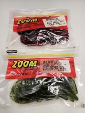 (2)  12pc Zoom Super Salt Plus Baby Brush Hog  WATERMELON / BLK RUBY 6242403