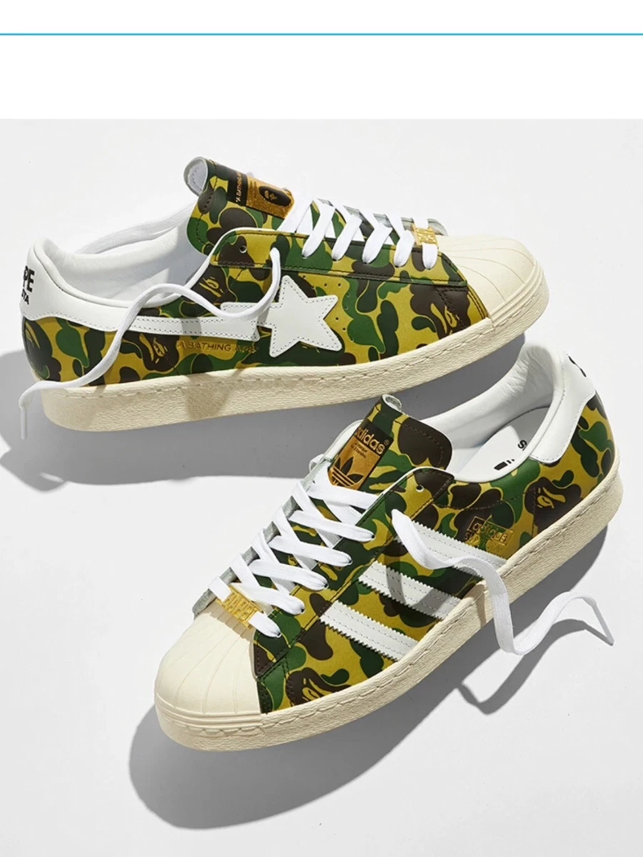 Adidas Superstar 80s BAPE Men's Size UK A Bathing Ape | eBay