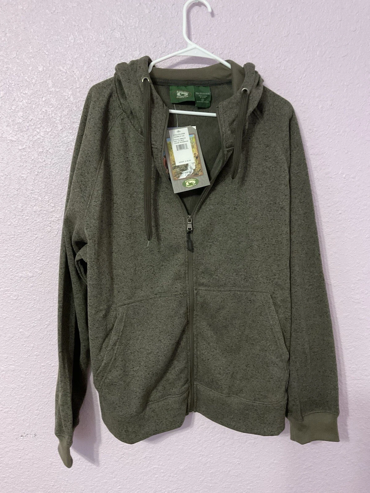 Stillwater Supply Co Fleece Jacket Mens XL grey /black Full Zip