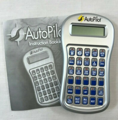 Auto Pilot Handhled Travel Computer Navigator Manual Included Ultradata Silver