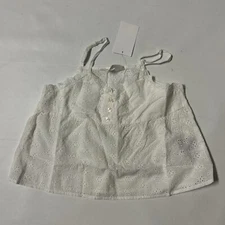 H&M, White Top, Size:10