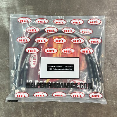 HEL Performance Braided Brake Line Kit Corvette C5 Z06 5.7 (2001-2004) Clear