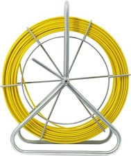 6MM 500FT Duct Rodder Fiberglass Fish Tape Cable Pulling Rodder Running Rod Reel