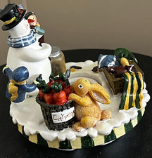 ❄️ SNOWMAN JAR TOPPER • “MAKIN’ A FRIEND” • CANDLE CAPPER • DEB STRAIN • USA