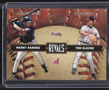 2004 Donruss Leather & Lumber #LLR-22 Manny Ramirez / Tom Glavine Rivals #/2499