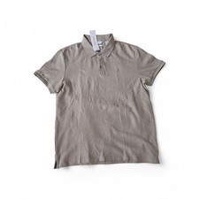 Calvin Klein Ribbed Polo Shirt Classic Fit   Size L   Beige   New With Tags