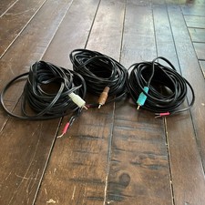 Bose RCA To Bare Speaker Wires Cables Lifestyle Acoustimass Black Set of 3 L R C