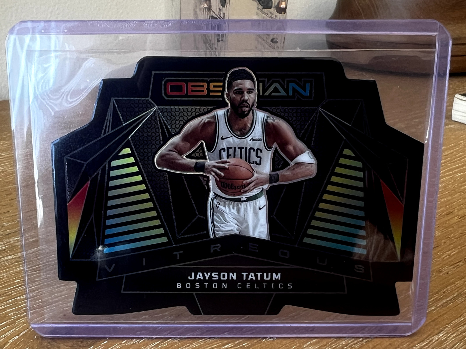 Jayson Tatum 2024 Obsidian Vitreous SSP Die-Cut Case Hit Celtics MVP