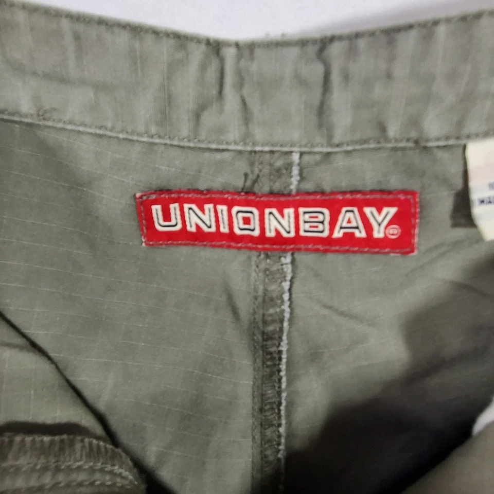 Unionbay Women's Olive Green Cargo Pants Drawstring Waist Size 16 - Image 3 of 4